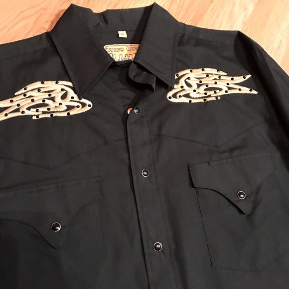 White Horse Ranch Men's Western Shirt Medium - Picture 3 of 6